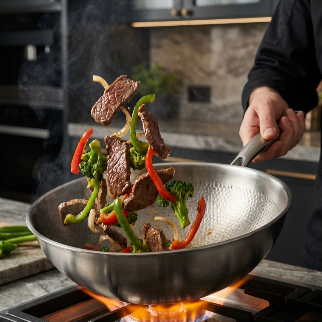 Simmr™ Titanium Hammered Wok