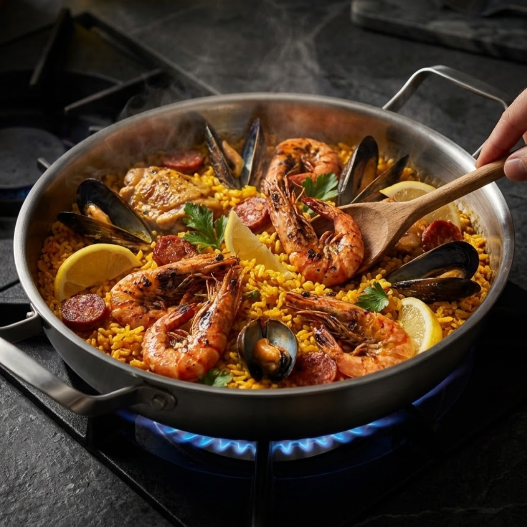 Simmr™ Titanium Hammered Dual Handles Pan