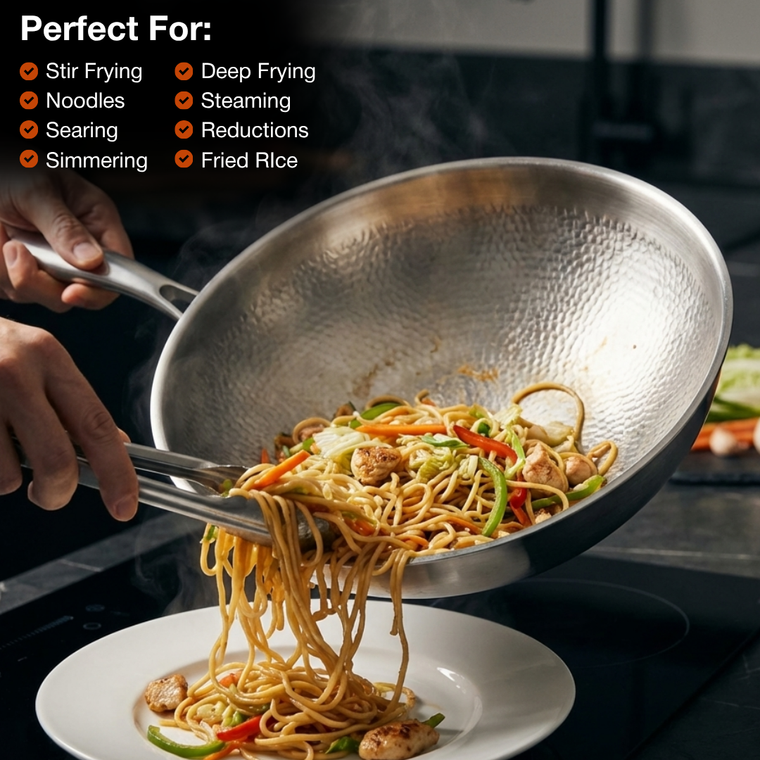 Simmr™ Titanium Hammered Wok
