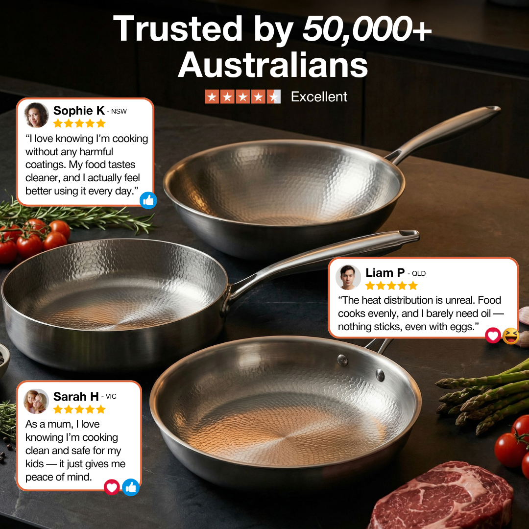 Simmr™ Titanium Hammered Pan Pro