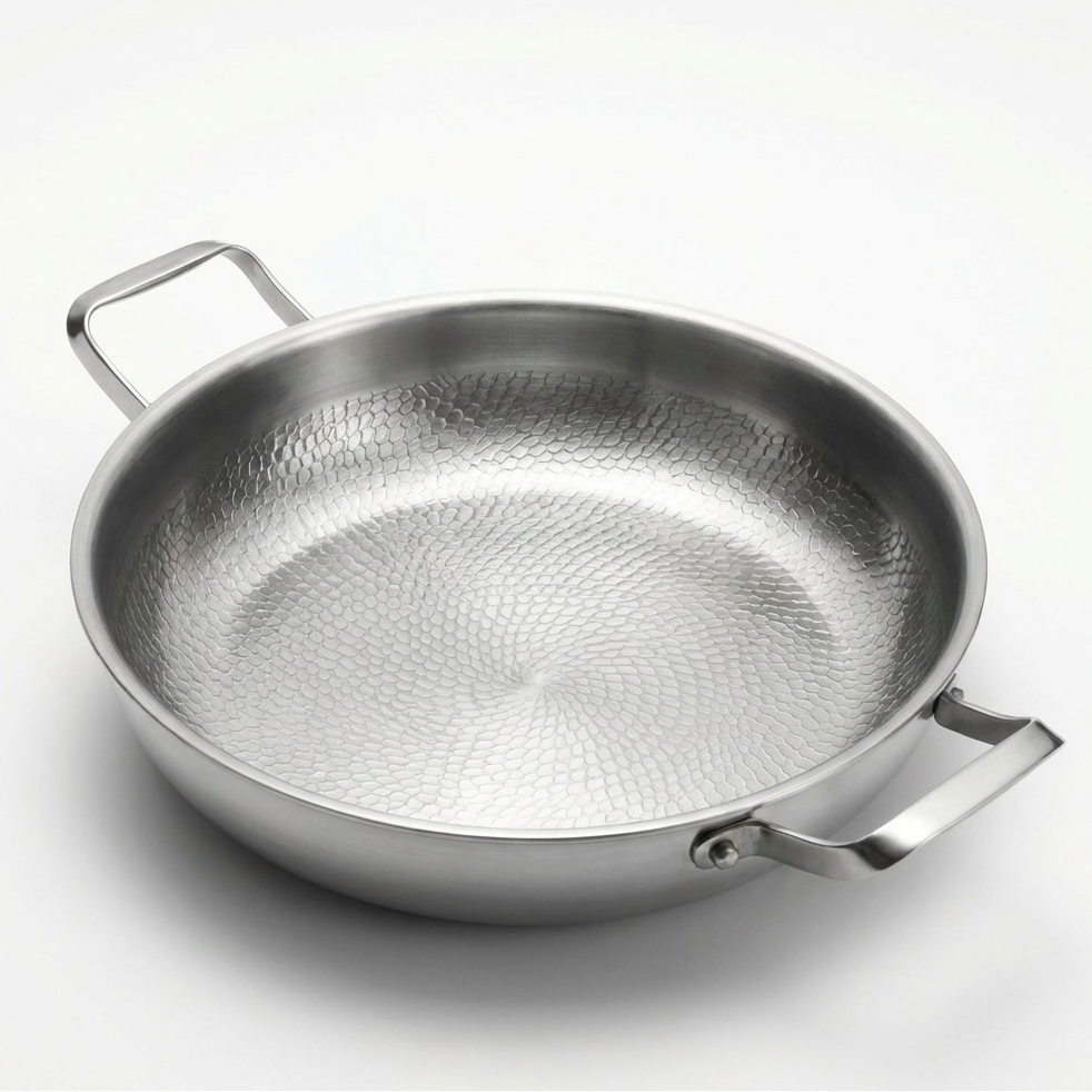 Simmr™ Titanium Hammered Dual Handles Pan