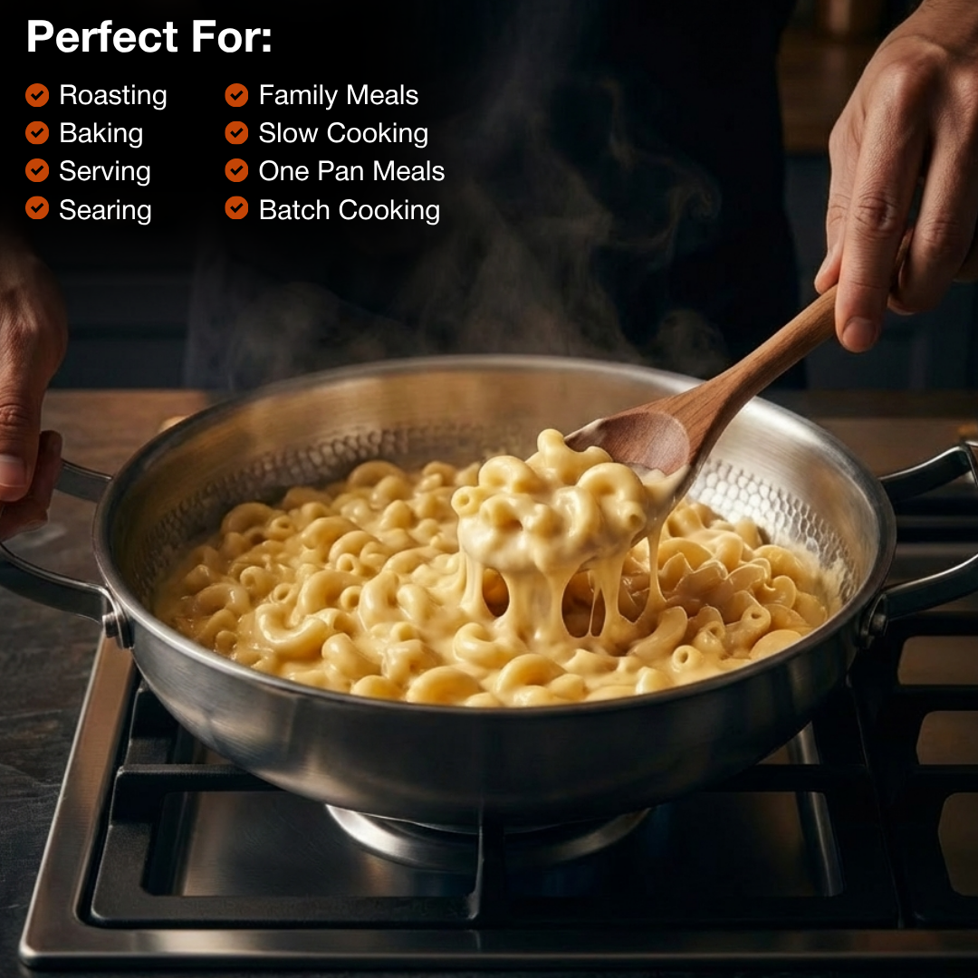 Simmr™ Titanium Hammered Dual Handles Pan