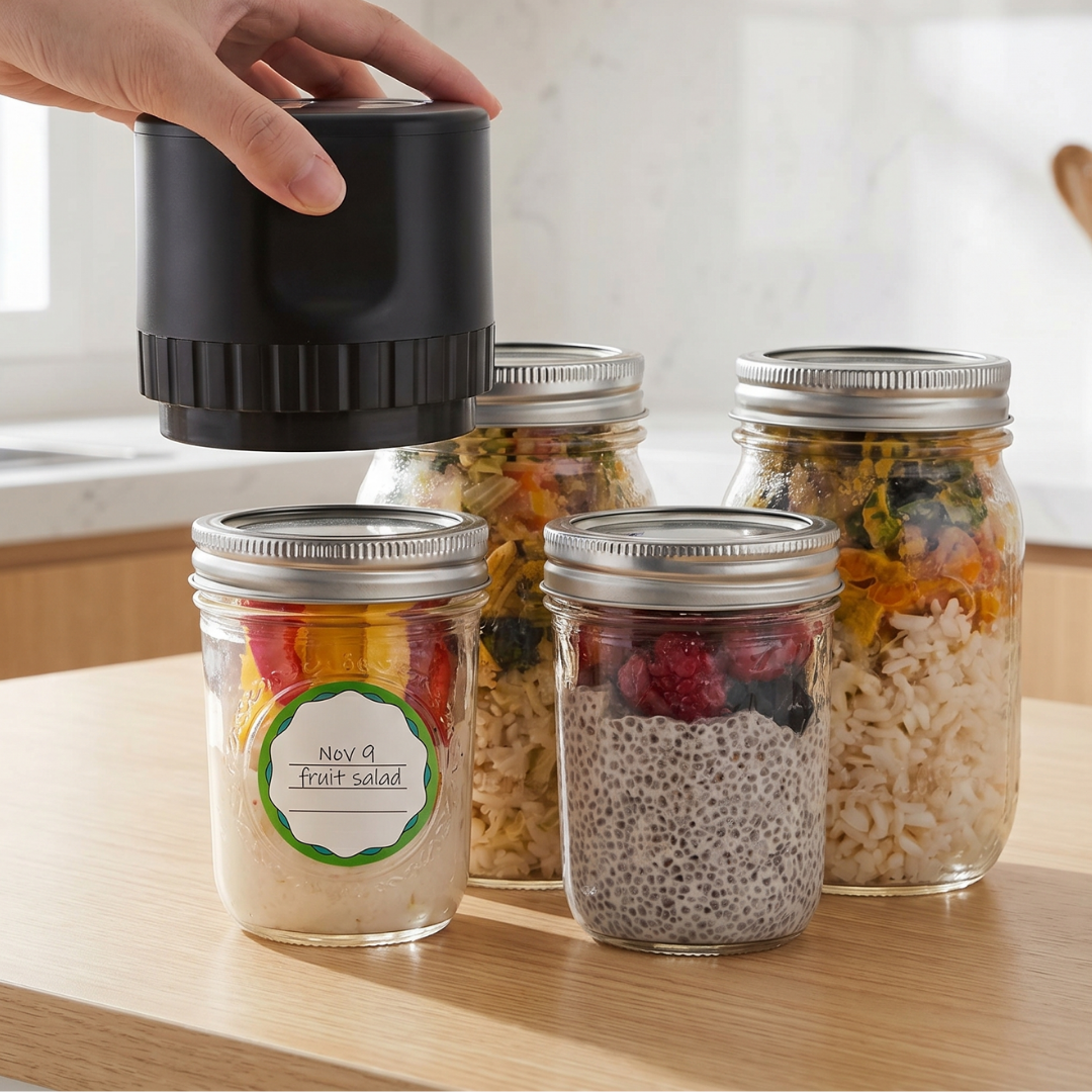 FreshGuard™ Vacuum Mason Jar Sealer