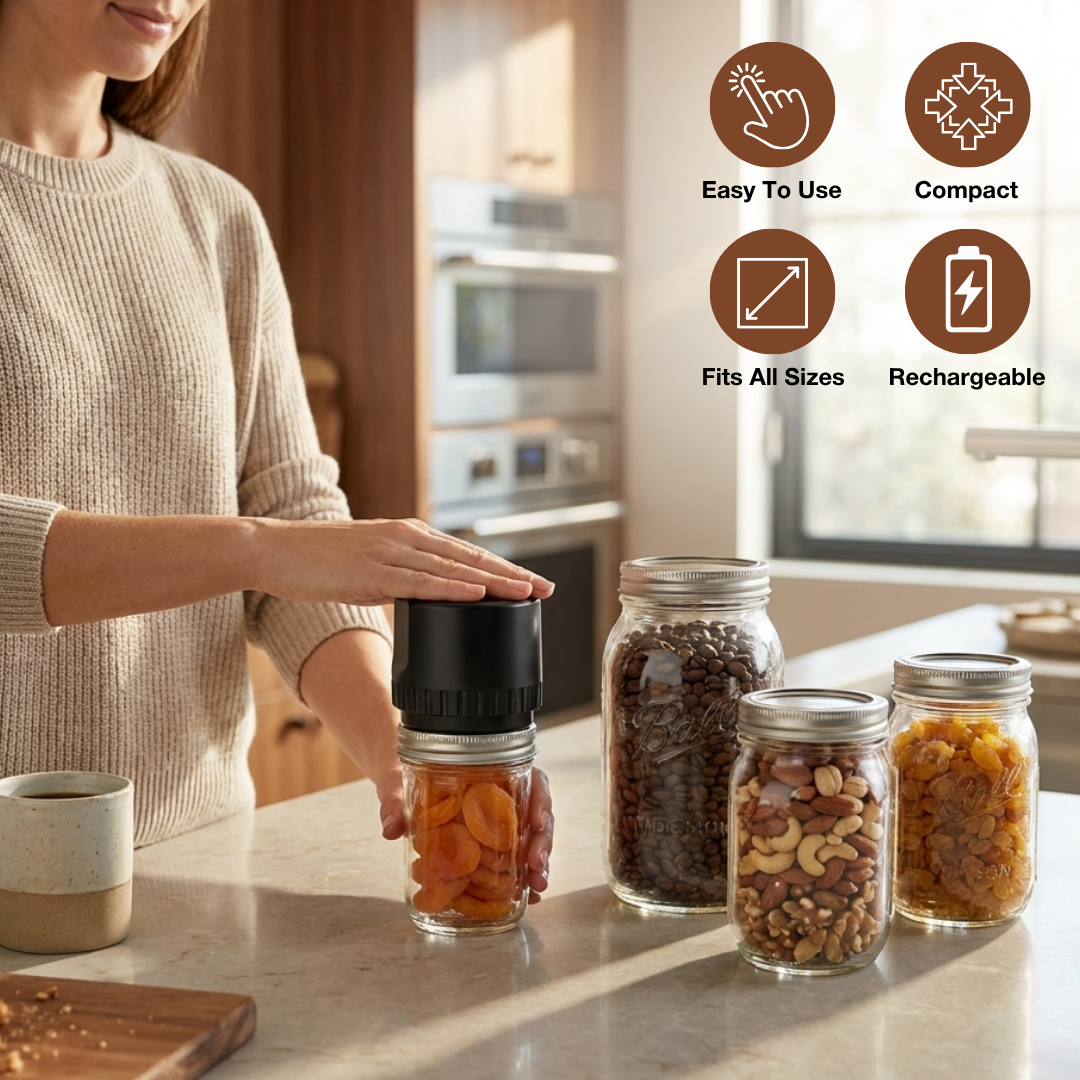 FreshGuard™ Vacuum Mason Jar Sealer